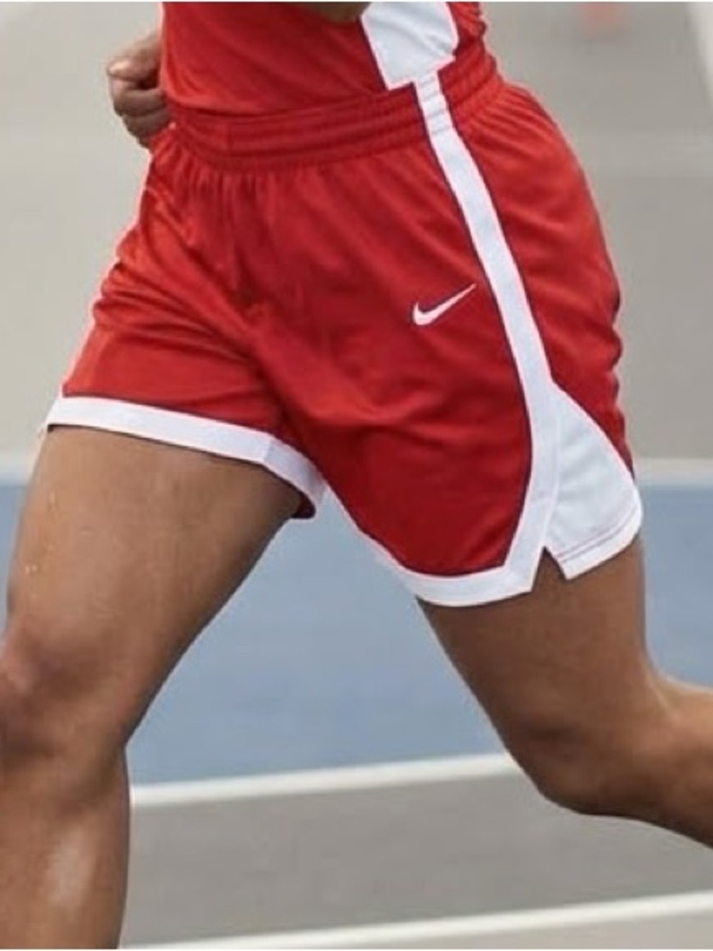 Nike Women's Team Red Athletic Shorts with White Trim Dri-FIT Size Small, Soccer